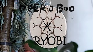 DIY- see how to make wooden ornaments with snowflakes designed by Peekaboodesign for Ryobi tools.