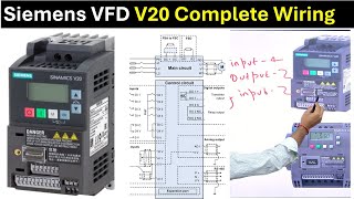 Siemens VFD Wiring Diagram | Siemen is VFD Wiring | Siemens VFD Wiring Explained | v20 wiring |