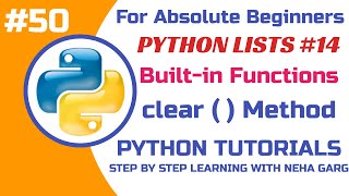 Python clear() Method | How to Empty a List in Python | Class 11 & 12 CS #python #trending