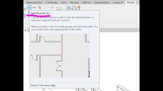 Revit Basic (Day 191) - Split Element
