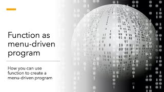 BeezMind C++ Program - Function as menu-driver program