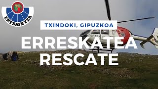 ERRESKATE-OPERAZIOA TXINDOKI MENDIAN / OPERACIÓN DE RESCATE EN EL MONTE TXINDOKI