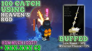 100 Catch using Heaven's Rod at Northern Expedition | Roblox Fisch