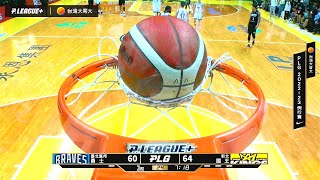 【P. LEAGUE+】2023-3-12 臺北富邦勇士 VS 新北國王 - 曼尼高抄截後單手爆扣，球在籃框翻了一圈