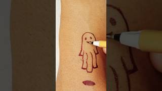 Hand tattoo with pen #video #art #tattoo #shortvideo #drawing #viralvideo #viral
