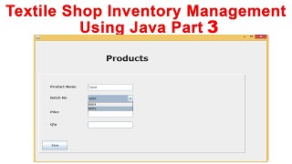 Textile shop Inventory management using Java Part 3
