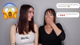 My MOM Reacts To My Weird DMs!!!!