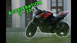 0 - 230 Km/h ACCELERATION - Kawasaki Z1000