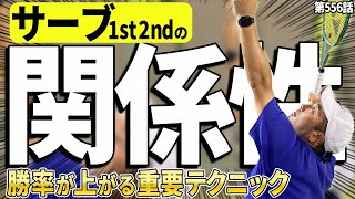 【勝利のサーブ術】サービスキープ率が劇的に上がる！1stサーブと2ndサーブの関係性を掴んで勝利を掴め！