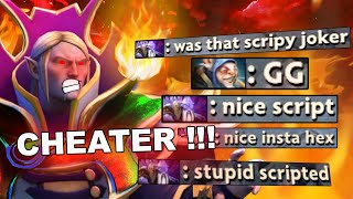 Dota 2 Cheater Busted - INVOKER auto SUNSTRIKE + FULL PACK OF SCRIPTS !!!