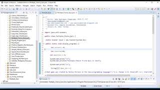 Multiple Choice Trivia Quiz in Java