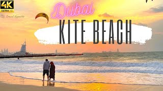 [4K] KITE BEACH DUBAI 🇦🇪 | kITESURFING IN DUBAI | TOP TOURIST ATTRACTIONS | JUMEIRAH BEACH #DUBAI