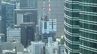 東京虎ノ門グローバルスクエアの建設状況（2019年6月16日）