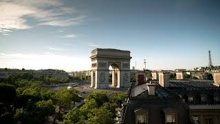 4K Time lapse of the Arc de Triomphe in Paris #ArcdeTriomphe #timelapse #aerialshot #paris