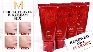 Newly Renewed Missha’s M Perfect Cover BB Cream all 4 shades swatch, how to, smearing, long lasting