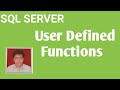 User Defined Function in Sql