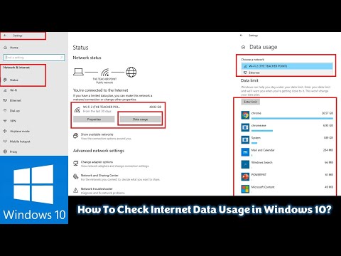 How to Check Internet Data Usage in Windows 10 Tutorial | The Teacher How to Check Internet Data Usage in Windows 10 Tutorial | The Teacher