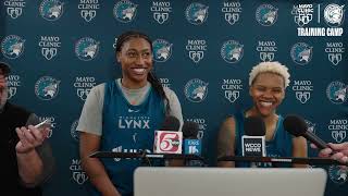 Diamond Miller and Courtney Williams Training Camp Availability 4.28.24 | Minnesota Lynx