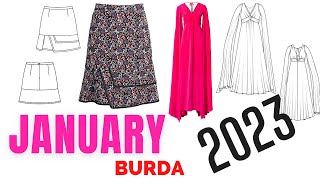 Burda 1/2023 Full Line Drawings