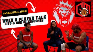 Player Talk! interview with Dom \u0026 Lito from Kingsmen Week 6 @ GM5 Basketball League 2023