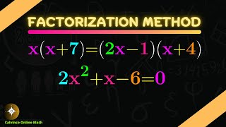 Mastering Quadratic Equations: Step-by-Step Factorization Method | Solving2x^2+x-6=0!