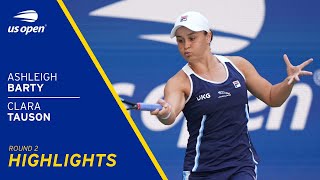 Ashleigh Barty vs Clara Tauson Highlights | 2021 US Open Round 2