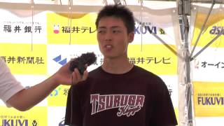 20150601 平成27年度福井県高校春季総体陸上 男子三段跳び優勝者インタビュー