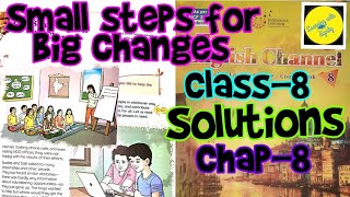 Small Steps for big Changes Class 8 Chapter 8 #solutionsSmallStepsforbigChangesClass8Chapter8English