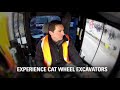 cat® wheel excavators comfort and visibility