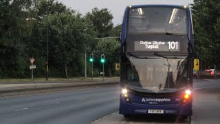 Arriva Sapphire ADL Enviro 400MMC Departs Maidstone (Kent History And Library Center)