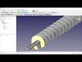 freecad tutorial how to make a screw spiral conveyor in freecad freecad 3dmodel 3ddesign cad