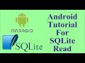 How To Learn SQLite Read - Android Tutorial