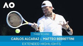 Carlos Alcaraz v Matteo Berrettini Extended Highlights (3R) | Australian Open 2022