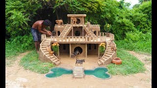 Rescue Abandoned Puppies Build  Beautiful Mud House Puppy