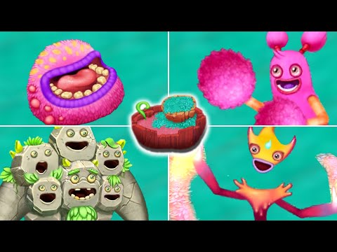 Party Island - All Monsters and Full Song  My Singing Monsters Dawn Of Fire
