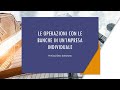 6.Le operazioni con le banche nelle imprese individuali