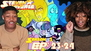 DIAMONDS VS THE CRYSTAL GEMS! *Steven Universe* Season 5 Episodes 23-24 REACTION Reunited