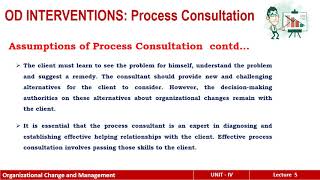 OD Interventions (Lecture - 5): Process Consultation