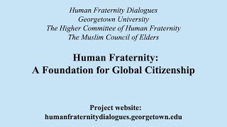 Human Fraternity – A Foundation for Global Citizenship