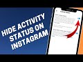 How to Turn Off Activity Status on Instagram (2023) | Hide Activity Status on Instagram