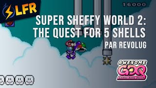 Super Sheffy World 2: The Quest for 5 Shells en 0:25:56 (Kaizo SMW - Any%) [AGDQ2025]