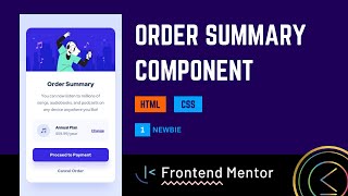 Order summary component - Frontend Mentor - HTML CSS