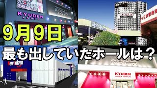 【9月9日に最も出したホールは？】全国ベストランキング