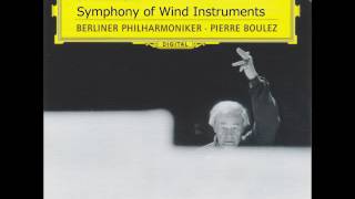 ストラヴィンスキー　管楽器のための交響曲　ブーレーズ指揮ベルリン・フィル