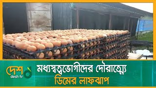 খামারী থেকে ভোক্তা, মাঝে মধ্যস্বত্বভোগী | Mymensingh | Egg Price | Price Hike | Bazar Price | DeshTV