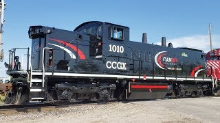 Repainted Ex-CN GMD1 and HLCX Working at North Transcona Yard (09/04/2019)