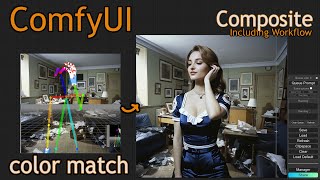 ComfyUI Inpainting pose color match composite workflow  #comfyui #stablediffusion #controlnet