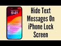 How To Hide Text Messages On iPhone Lock Screen