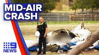 Four people killed in mid-air plane crash | Nine News Australia