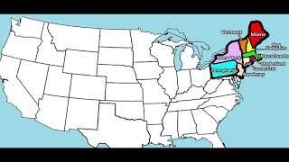 USA, Northeastern States- Rap the Map to learn the states \u0026 capitals SHORT VERSION